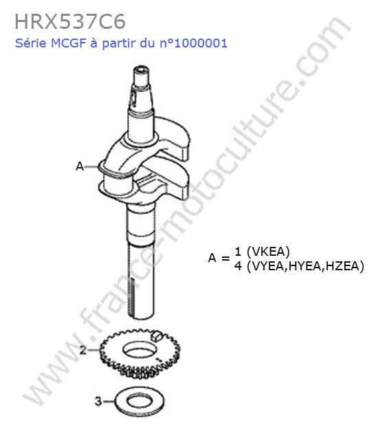 Vilebrequin HONDA HRX537C6