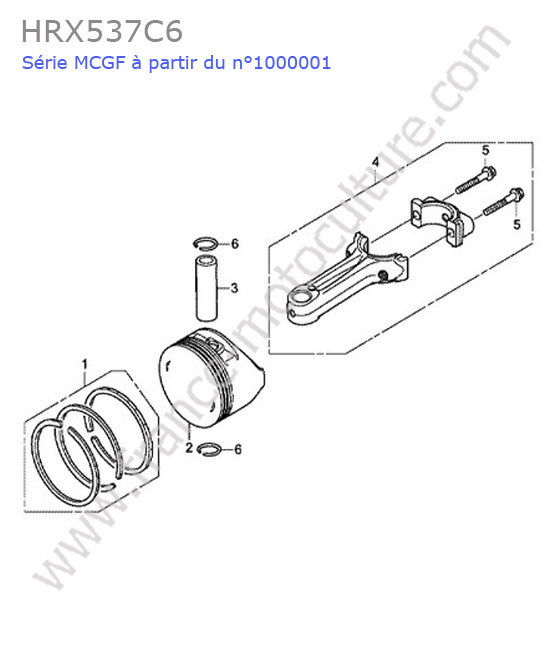 HONDA - HRX537C6 : Pisteon / segments