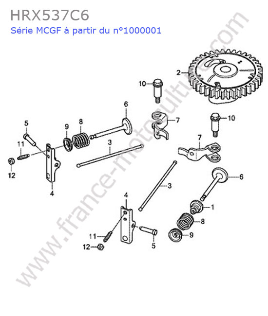 Distribution / soupapes HONDA HRX537C6