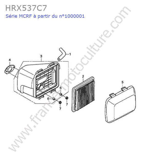 HONDA - HRX537C7 : Filtre air