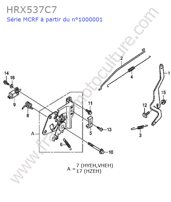 Regulateur HONDA HRX537C7