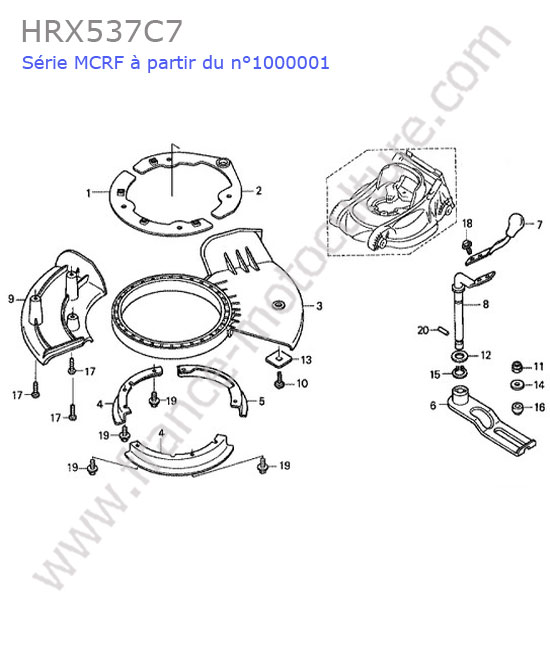 Obturateur HONDA HRX537C7