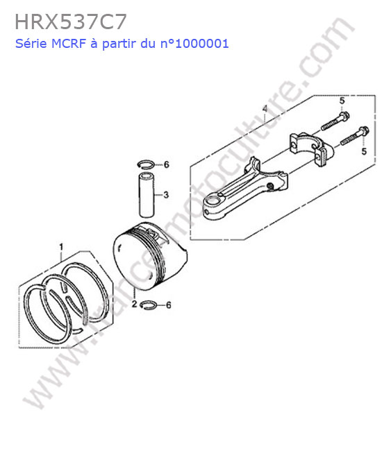 HONDA - HRX537C7 : Piston / bielle