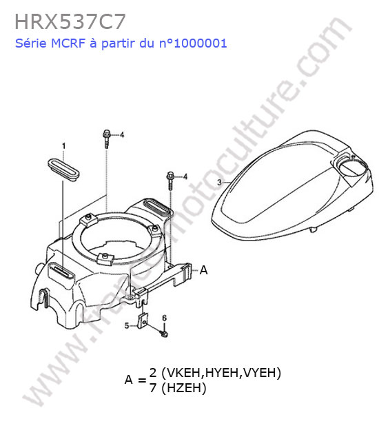 Capot moteur HONDA HRX537C7
