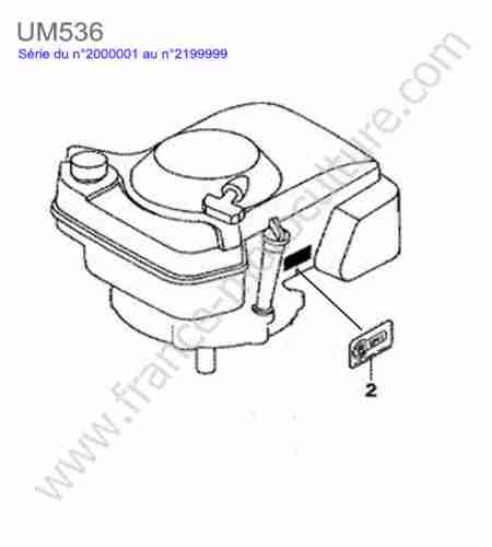 HONDA - UM536 : Etiquette moteur