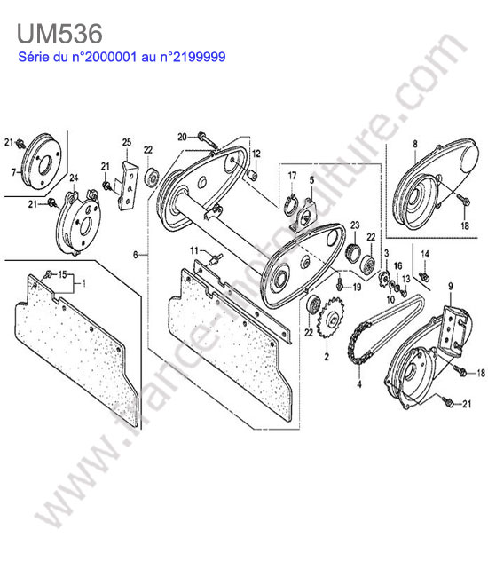 Chaine transmission HONDA UM536