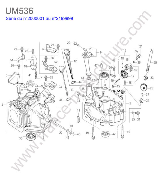 Bloc moteur HONDA UM536