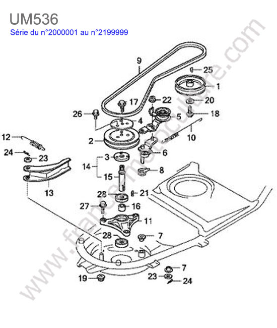 Poulie-courroie HONDA UM536