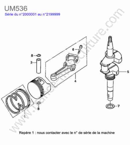 HONDA - UM536 : Piston / vilebrequin