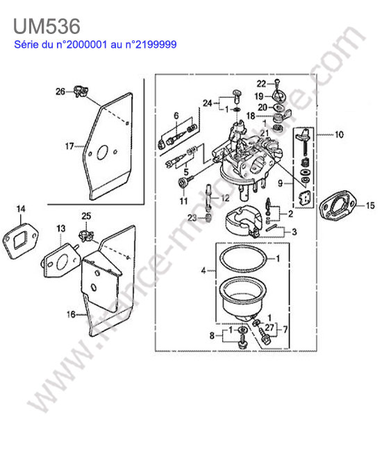 Carburateur HONDA UM536