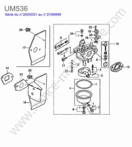 HONDA - UM536 : Carburateur