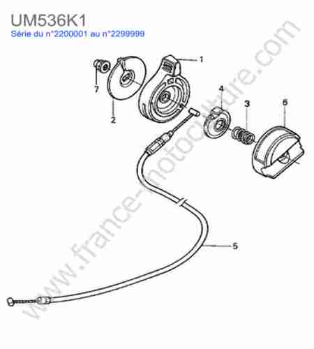 HONDA - UM536K1 : Commande gaz