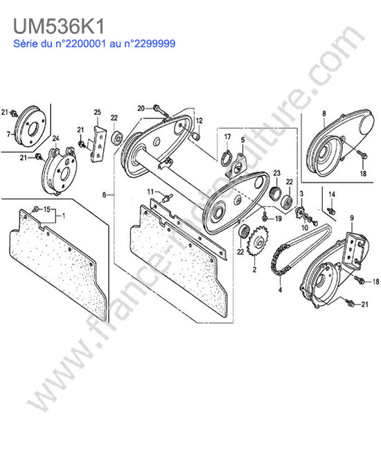 Chaine transmission HONDA UM536K1