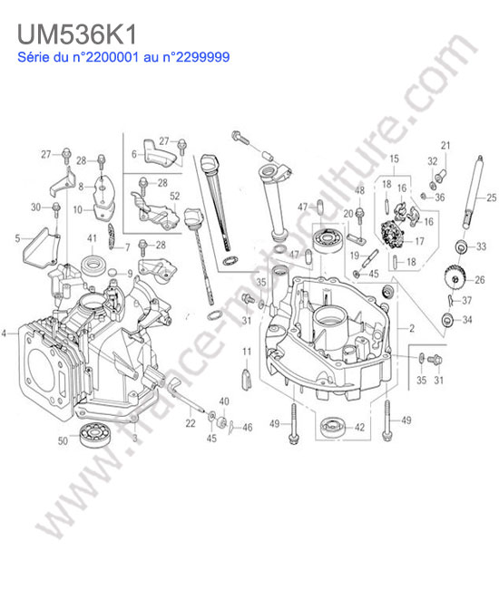 Bloc moteur HONDA UM536K1