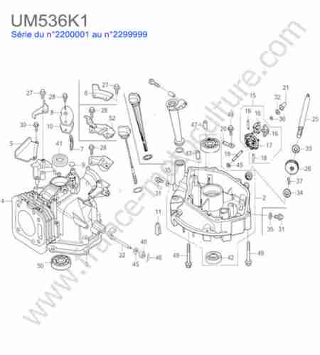 HONDA - UM536K1 : Bloc moteur