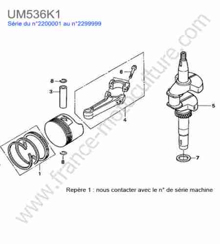 HONDA - UM536K1 : Piston / vilebrequin