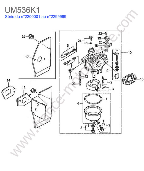 Carburateur HONDA UM536K1