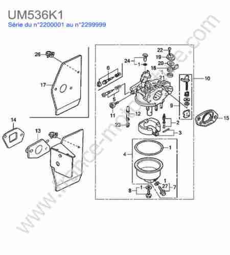 HONDA - UM536K1 : Carburateur