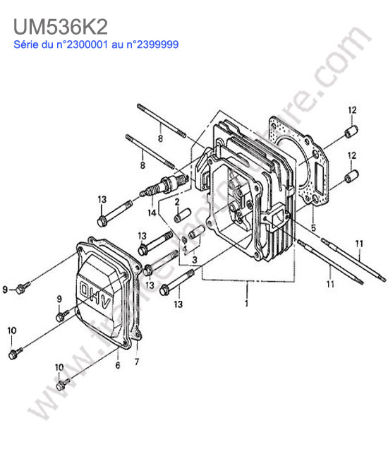 Culasse HONDA UM536K2
