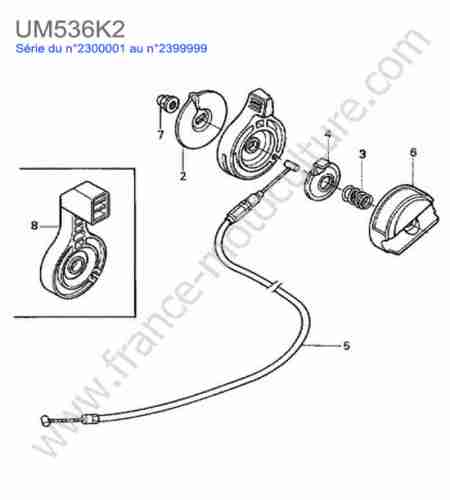 HONDA - UM536K2 : Levier accelerateur