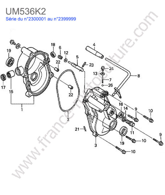 Carter transmission HONDA UM536K2