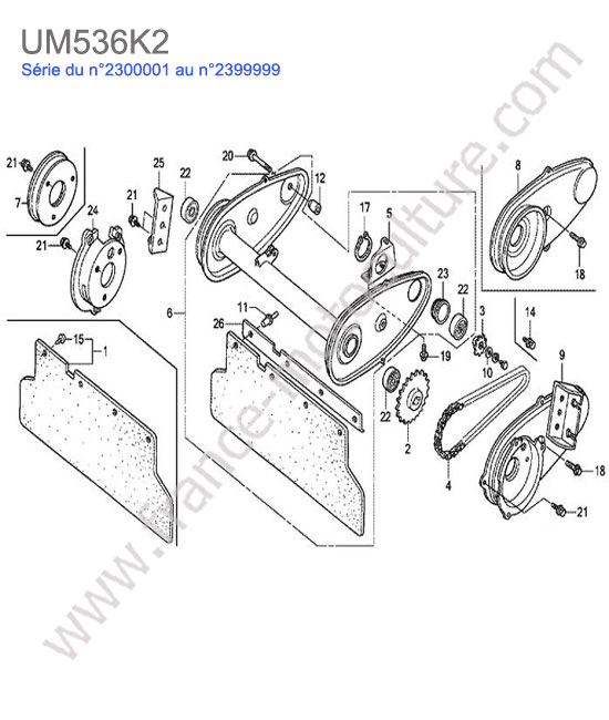 Chaine transmission HONDA UM536K2