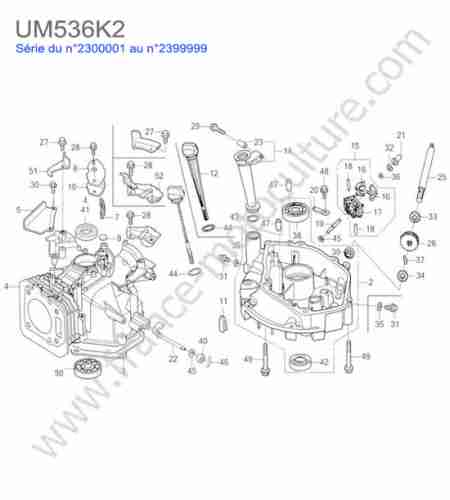 HONDA - UM536K2 : Bloc moteur