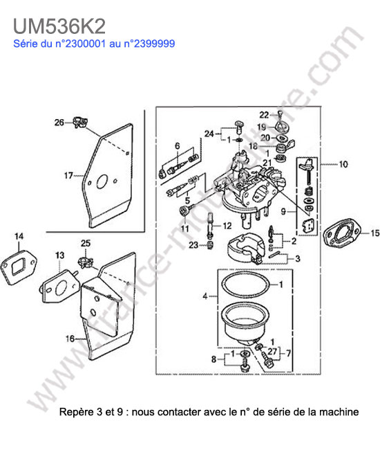 Carburateur HONDA UM536K2