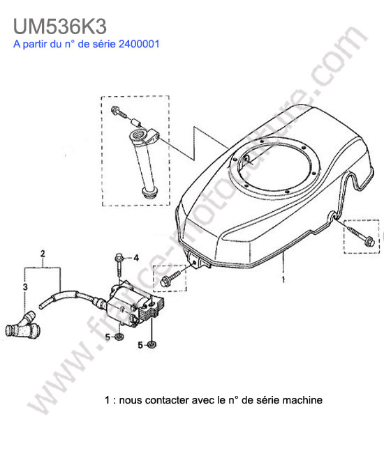 Allumage / capot moteur HONDA UM536K3