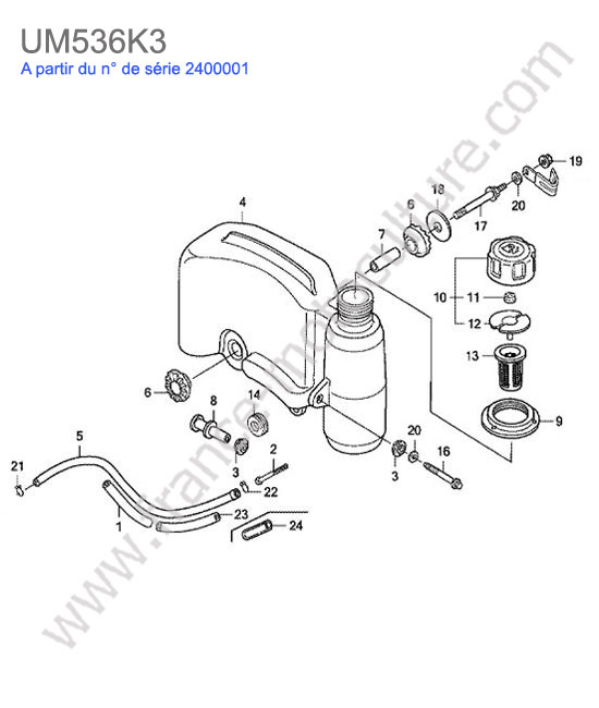 Reservoir HONDA UM536K3