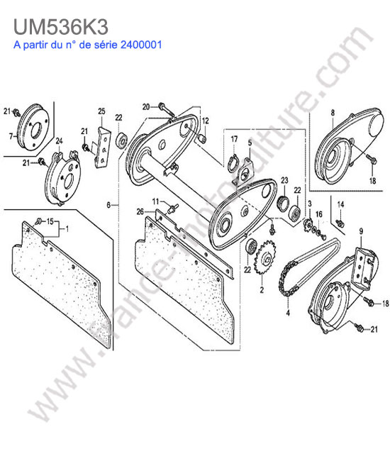 Chaine transmission HONDA UM536K3