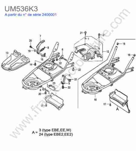 HONDA - UM536K3 : Chassis