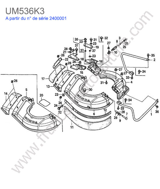 Carter coupe HONDA UM536K3