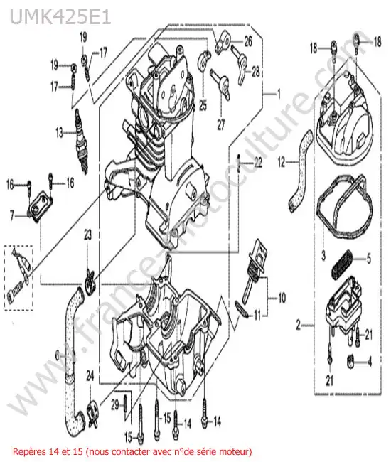 Carter moteur HONDA UMK425-1