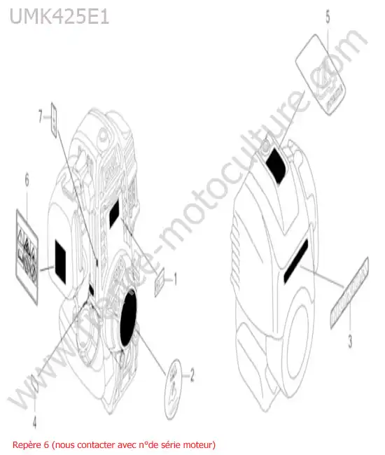 Etiquettes HONDA UMK425-1