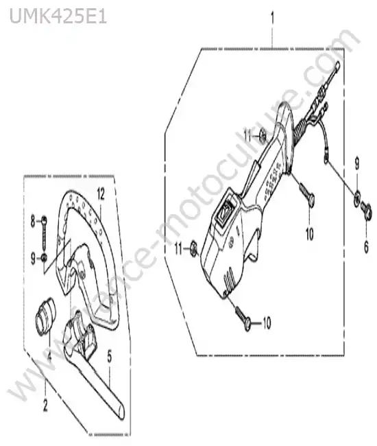 Poignee ronde HONDA UMK425-1