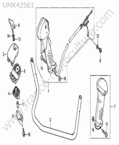 HONDA - UMK425-1 : Poignee / guidon
