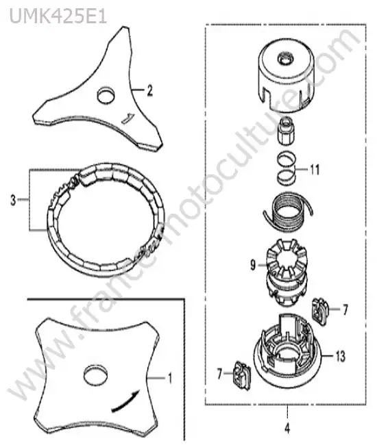Outil de coupe HONDA UMK425-1