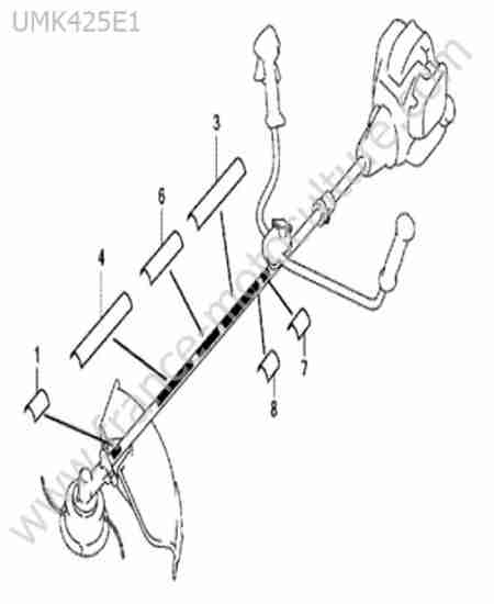 HONDA - UMK425-1 : Etiquettes tube