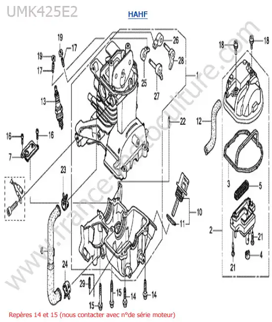 Carter moteur HONDA UMK425-2-1