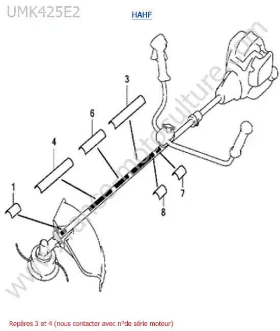 Etiquettes tube HONDA UMK425-2-1