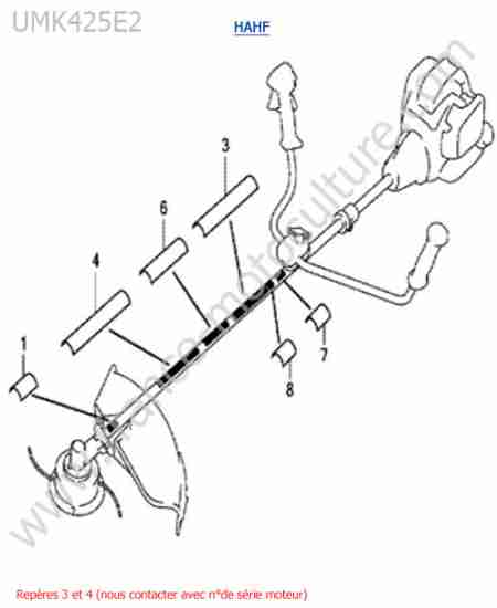 HONDA - UMK425-2-1 : Etiquettes tube