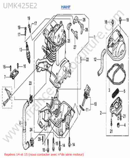 HONDA - UMK425-2-1 : Carter moteur