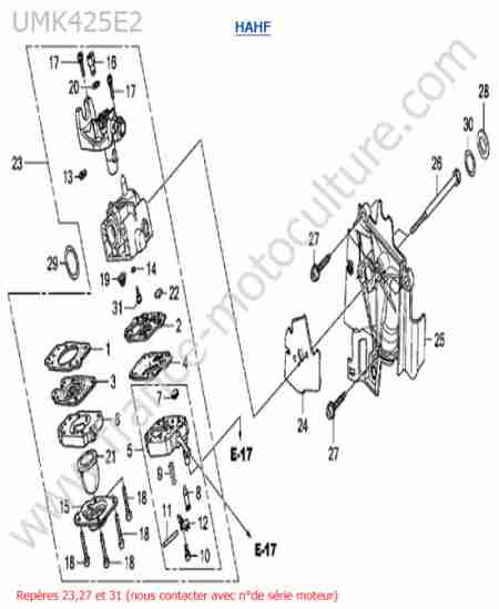HONDA - UMK425-2-1 : Carburateur