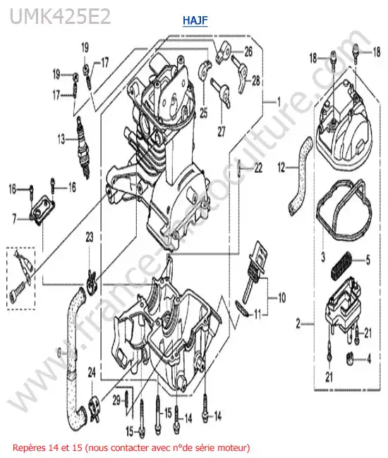 Carter moteur HONDA UMK425-2-2