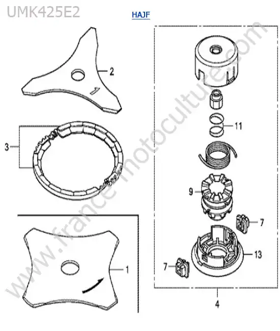 Outil de coupe HONDA UMK425-2-2