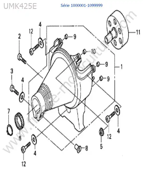 Carter / cloche embrayage HONDA UMK425