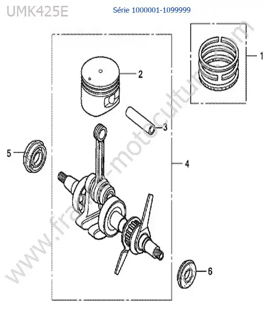 Vilebrequin / piston HONDA UMK425