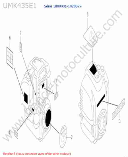 HONDA - UMK435-2 : Etiquettes moteur