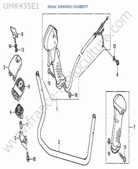 HONDA - UMK435-2 : Accelerateur / guidon